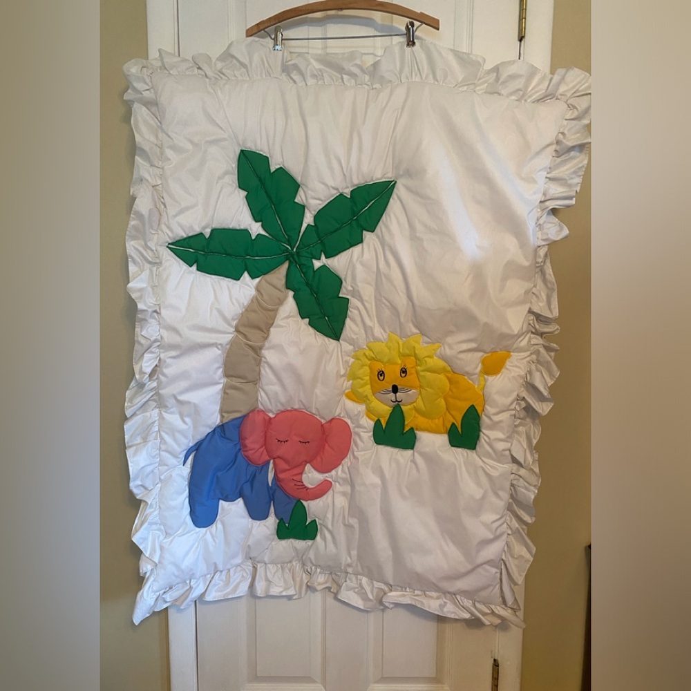 Baby Quilt, Pillow Cover and Crib Skirt (Jungle Theme)